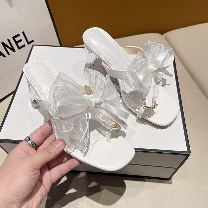 💗Dép Cao Gót Dép đế cao 💗 Dép Nữ  Đính Nơ Thời Trang Nữ