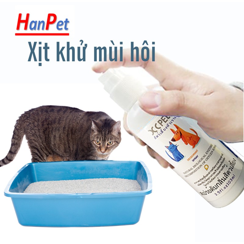 Xịt khử mùi hôi của chó mèo (2 loại) XC-Pet 100ml và FAY 350ml diệt khuẩn môi trường