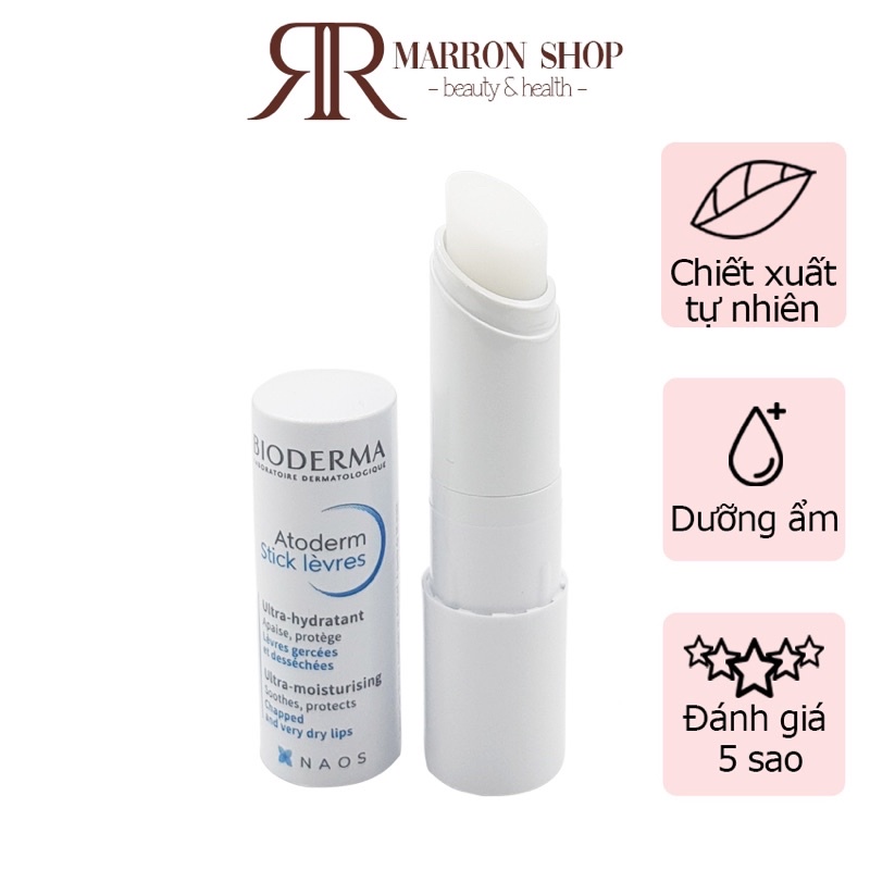 Son dưỡng môi Bioderma Atoderm Lèvres Stick Hydratant Moisturising Pháp