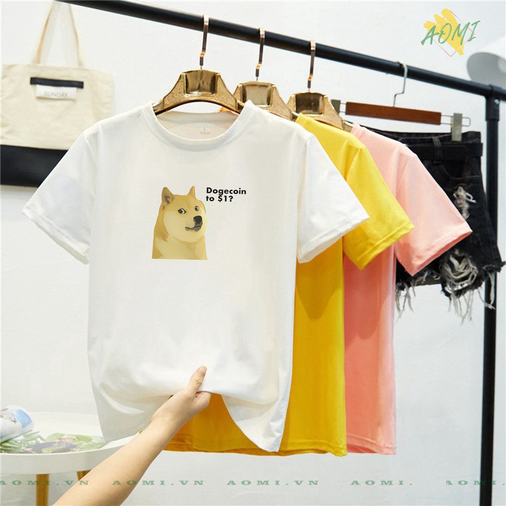 ÁO THUN MEME DOGE COIN NHIỀU MẪU THÚ VỊ PHÔNG NAM NỮ GIA ĐÌNH CẶP ĐÔI CÓ SIZE TRẺ EM AOMIVN