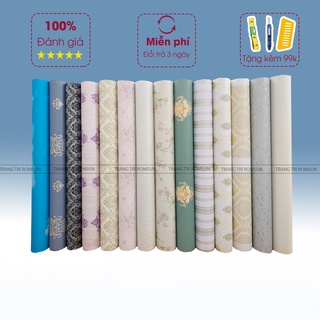 Giấy dán tường vintage 3D nhẹ nhàng khổ 120cm - Decal dán tường dán phòng ngủ phong cách hàn quốc cao cấp