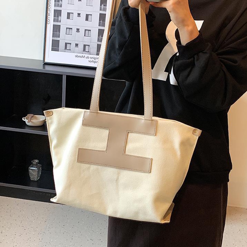 Túi tote Đeo Vai Bằng Vải Bạt Đa Năng Cho Nữ