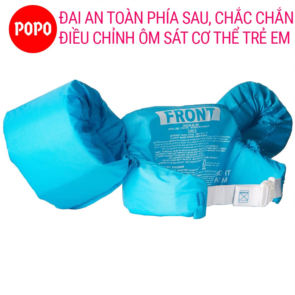 Phao tắm cho bé từ 2 - 6 tuổi POPO LIFE chất liệu cao cấp tiêu chuẩn EU, an toàn cho bé