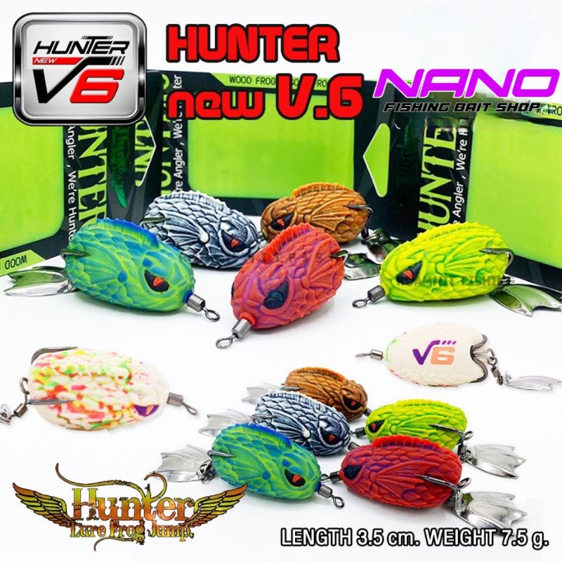 Mồi Câu cá lóc Hunter V6 3.5cm 7.5gr Made in Thailand