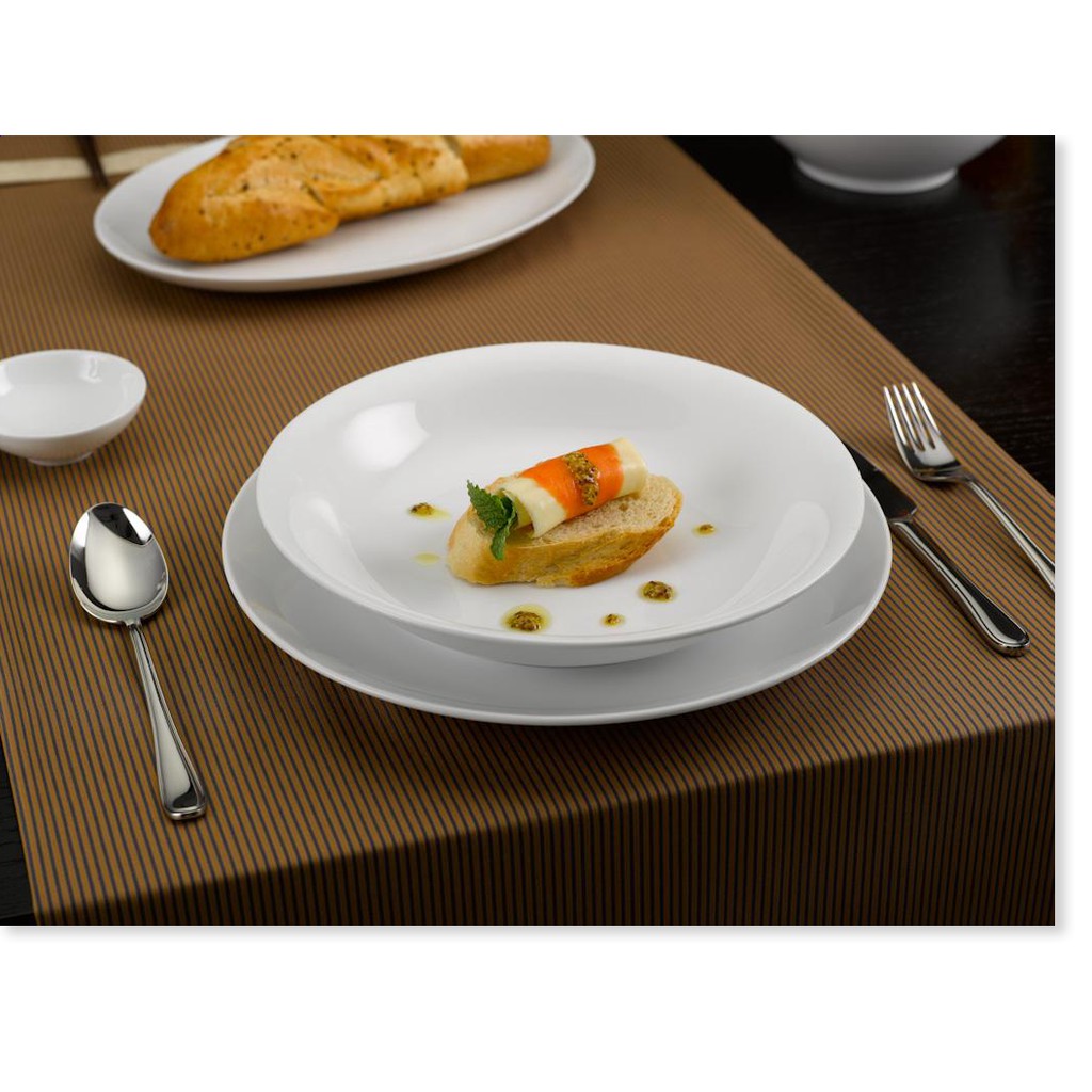 Dĩa sâu lòng Minh Long 23 cm Daisy Lys Trắng Ngà