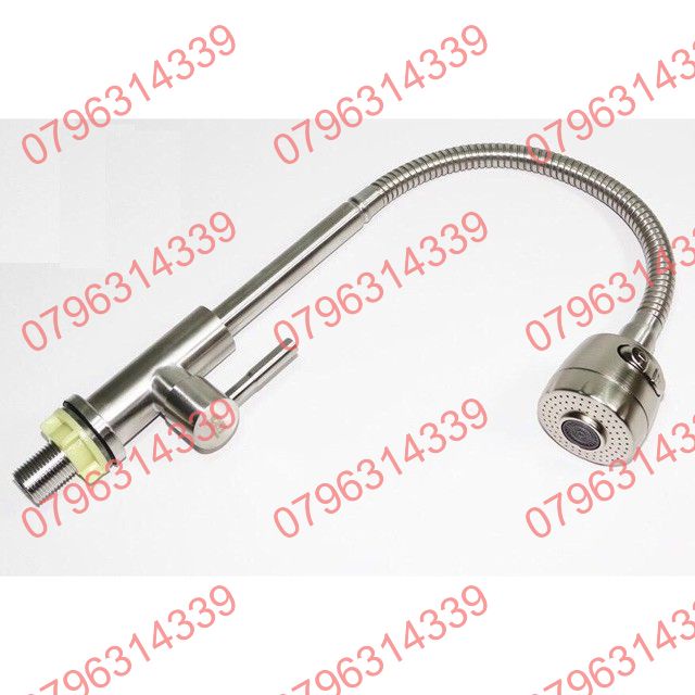 Vòi rửa chén bát lò xo bẻ lạnh inox 304 bẻ xoay 360 linh hoạt điều chỉnh 2 chế độ
