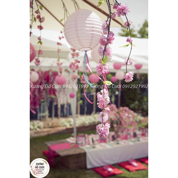 🏮 Đèn Lồng Vải Lụa Size 20cm Trang Trí Trung Thu 🏮