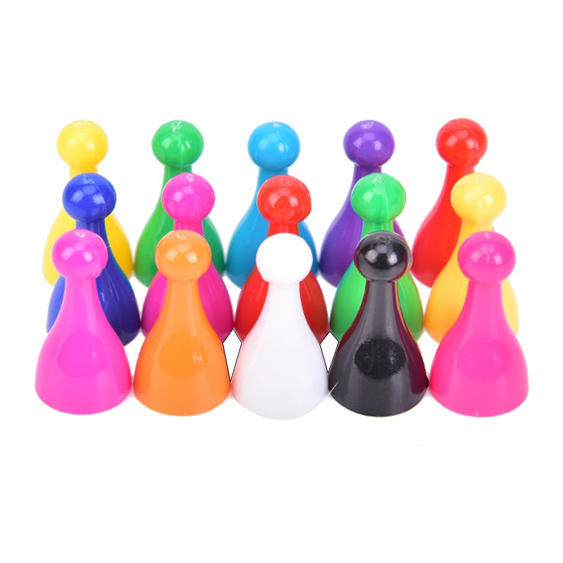 [funnyhouse]10Pcs Plastic Chess Pawn Pieces Board Card Games Halma Multi-colors Accessories thro