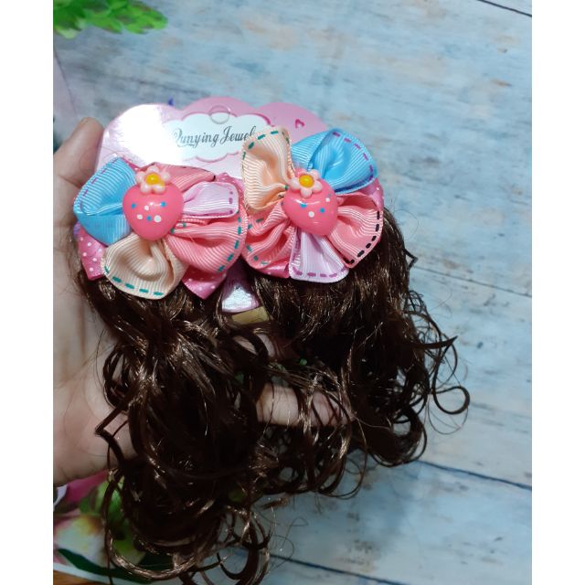 Combo 2 kẹp tóc xoăn sắc màu cho bé