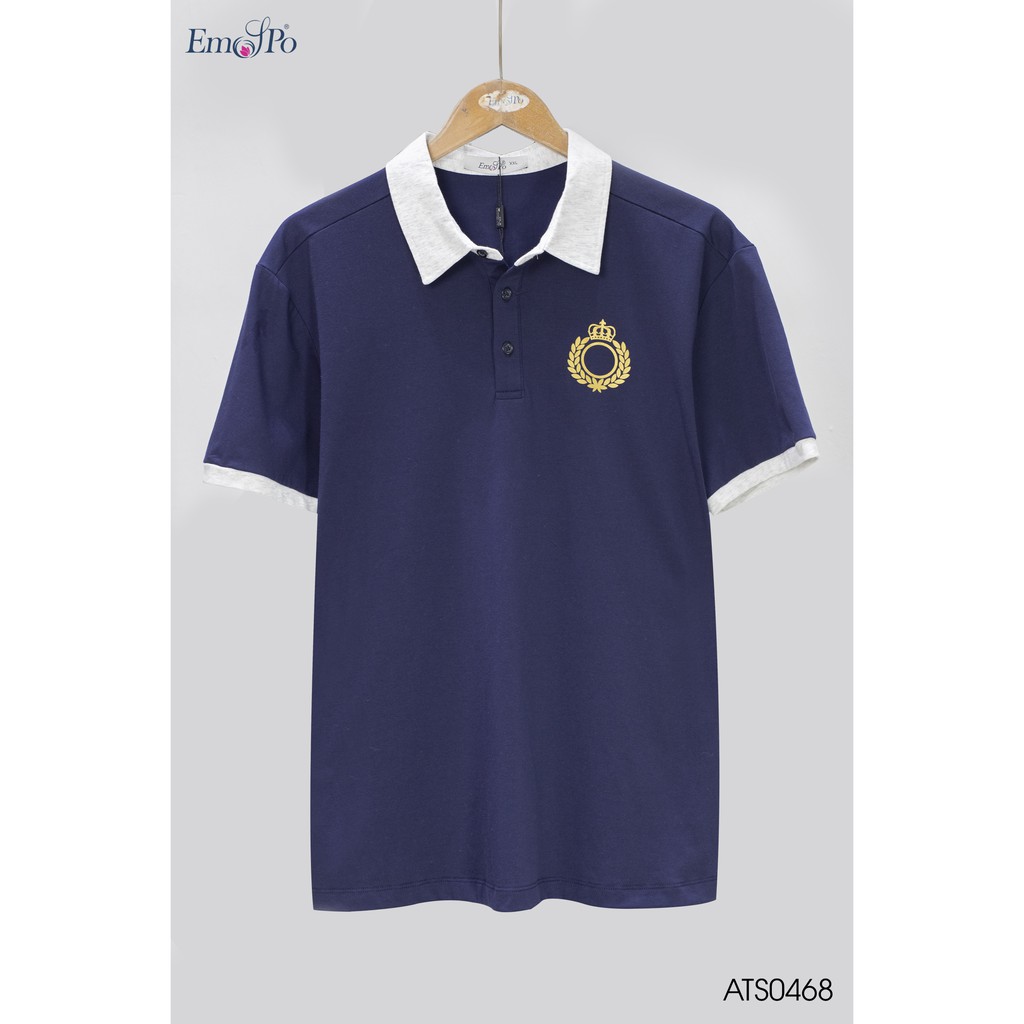 Áo Polo nam cổ bẻ phối UCO vải cotton cá sấu cao cấp, chuẩn form, sang trọng lịch sự màu đỏ, navy ATS0468 - 𝗘𝗠𝗦𝗣𝗢