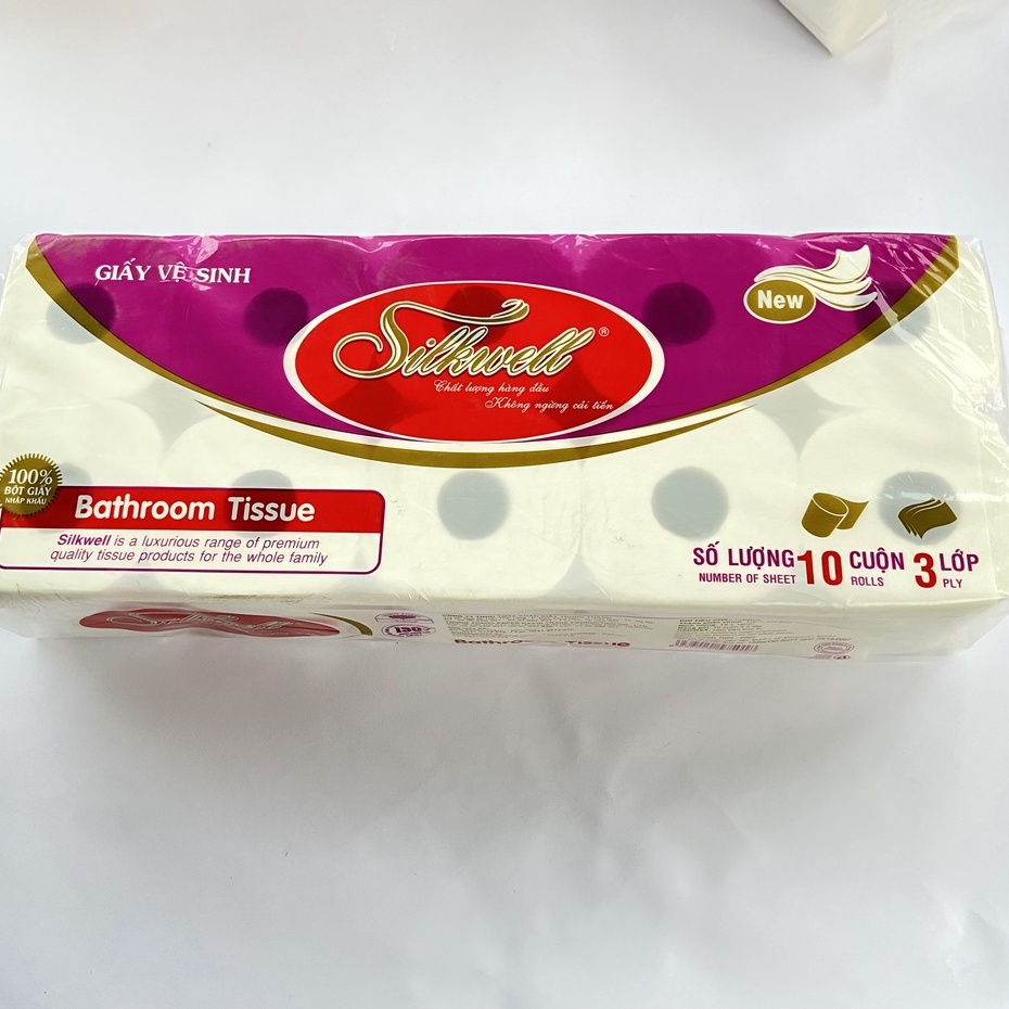 Giây vệ sinh Silkwell tím 1kg mềm mịn,không chất tẩy trắng