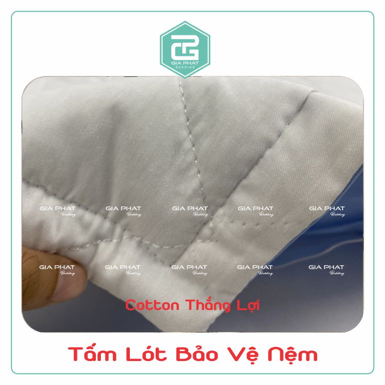 Tấm lót bảo vệ nệm chần bông kiêm chống thấm kháng khuẩn cao cấp GIA PHÁT Bedding, Toper