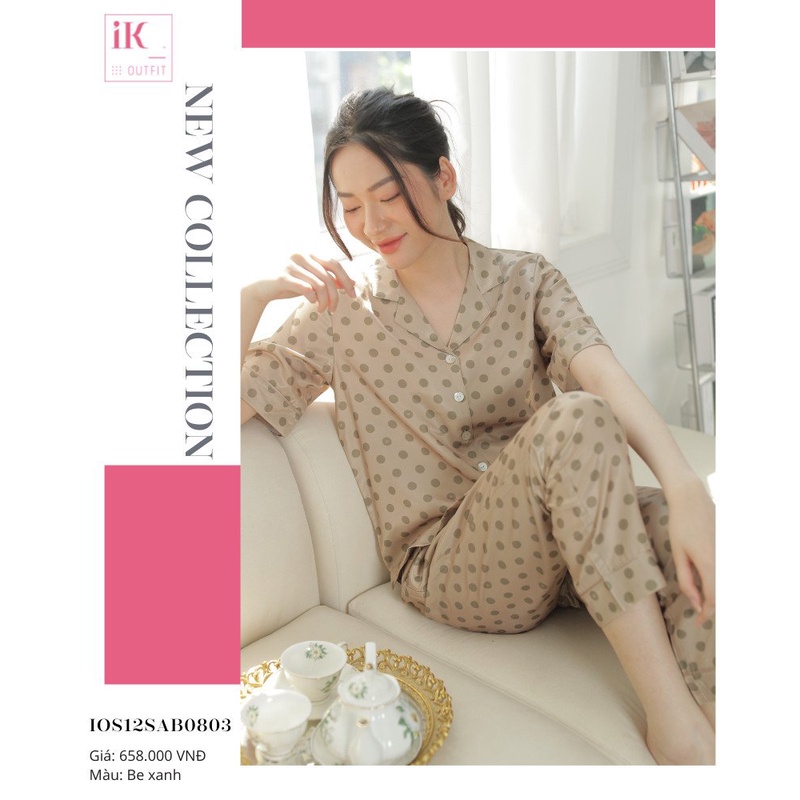 Bộ mặc nhà áo ngắn tay quần dài IK 0803 Giá 658,000đ