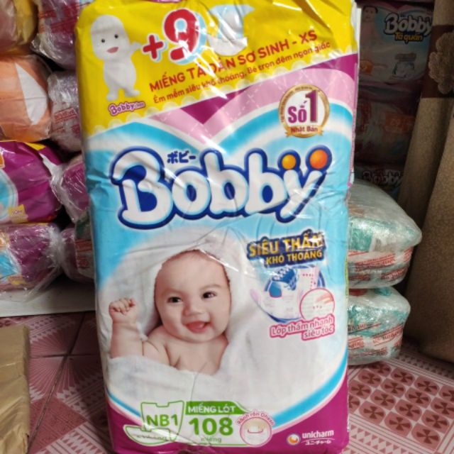 Miếng lót sơ sinh Bobby newborn 1 108 miếng