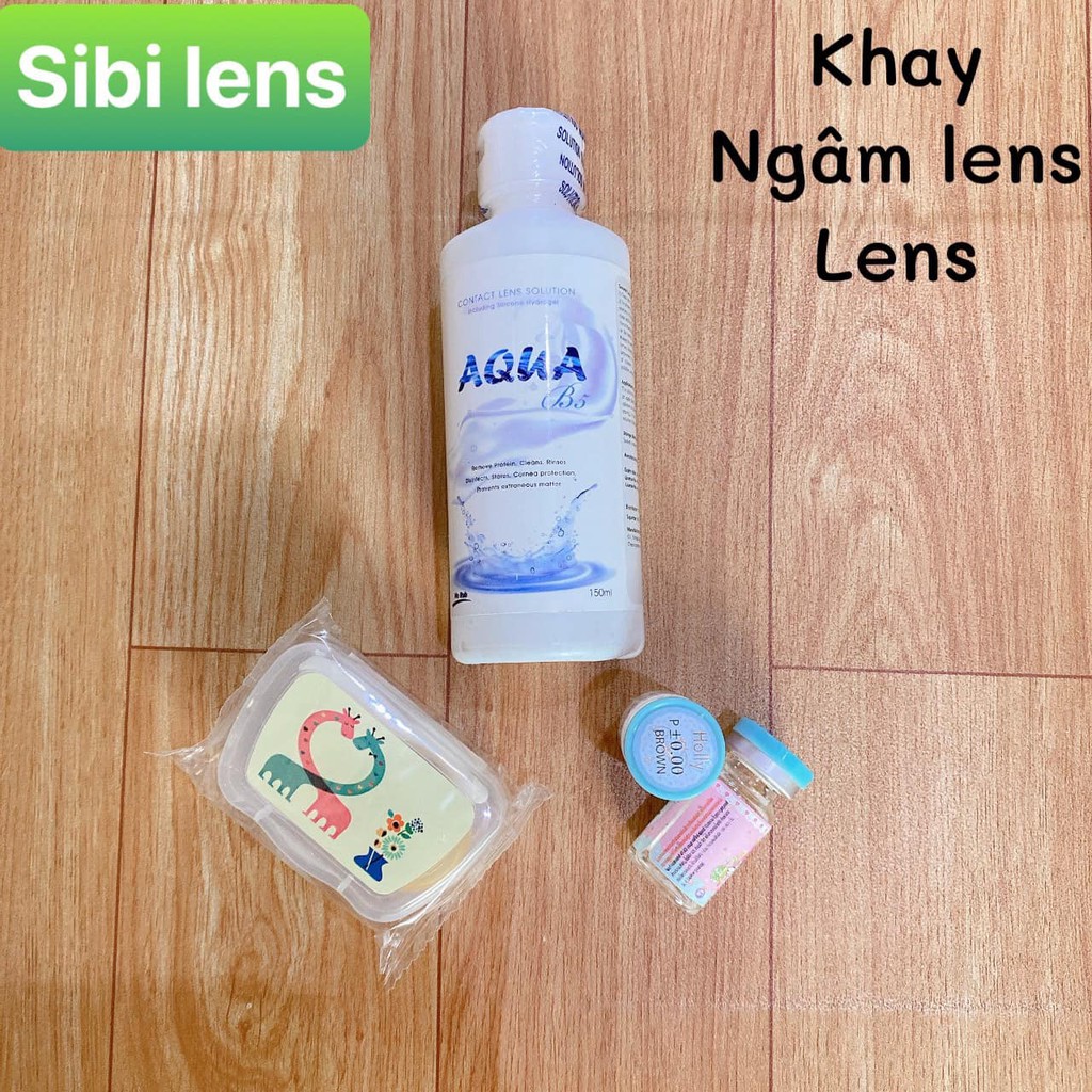 combo 3 món Ngâm hoặc nhỏ mắt ,Lens ,Khay