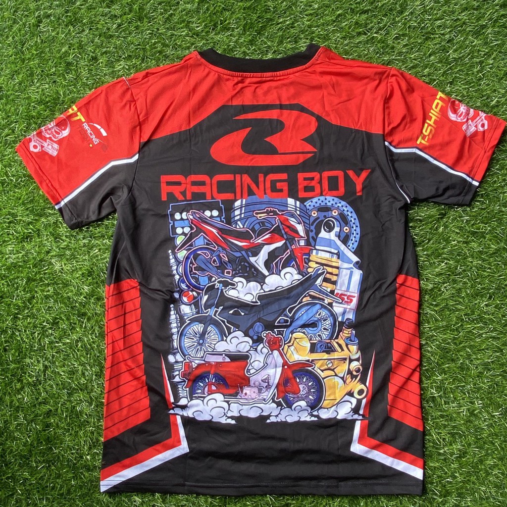 Áo Thun Racing Boy Cam Đỏ đẹp Mắt Xe Biz   T-shirt Racing Team