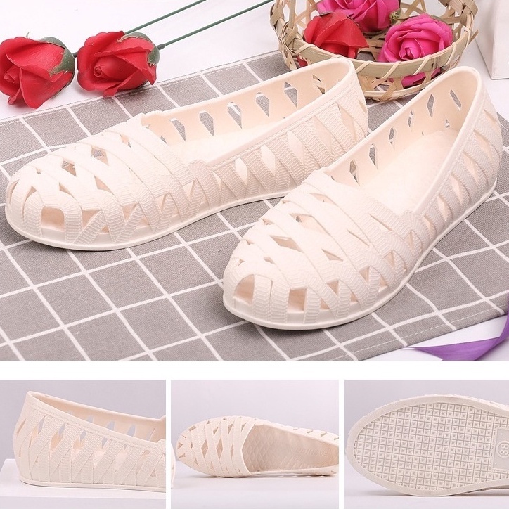 Giày nhựa dẻo nhiều màu đi mưa đi biển chống nước, chống trơn trượt