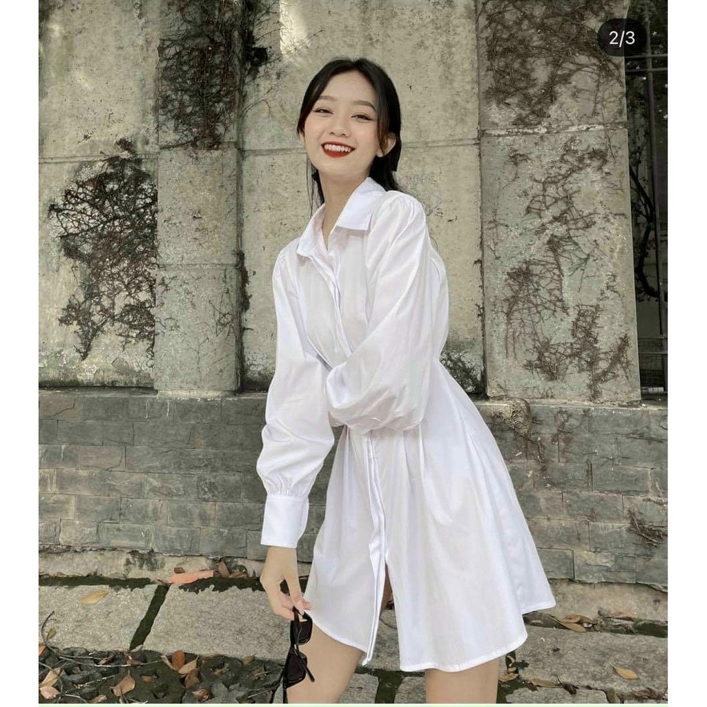 (CLIP THẬT) Đầm sơ mi hở lưng Cactus | BigBuy360 - bigbuy360.vn