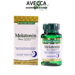 (Cam Kết Hàng Chính Hãng) Viên Uống Giúp Điều Hòa Giấc Ngủ, Giảm Căng Thẳng Natures Bounty Melatonin Hộp 60 Viên