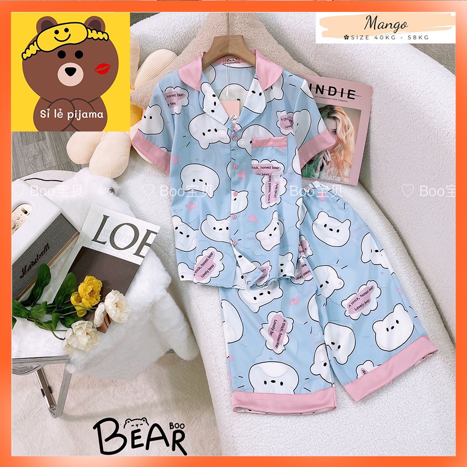 ĐỒ BỘ PIJAMA - LỬNG LỤA MANGO BOO- FORM 40-60KG