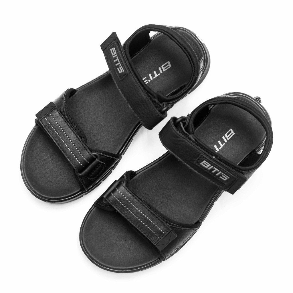 GIÀY SANDAL QUAI HẬU DA NAM DDM037900 (ĐEN)