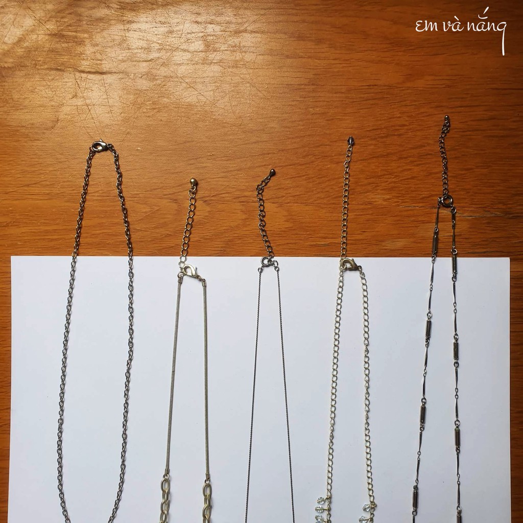 Dây chuyền màu silver vintage Nhật - Em và nắng
