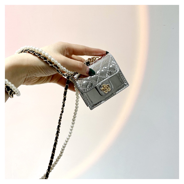 Túi Đeo Chéo Mini Hình Vuông Đính Ngọc Trai Phong Cách Thời Trang Mới 2022