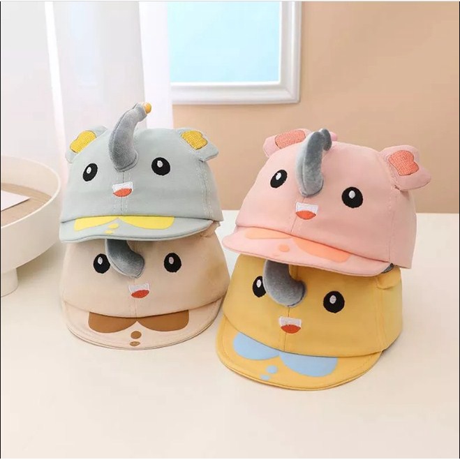 Mũ lưỡi trai hình Gấu, Voi 3D cho bé trai bé gái từ 6 tháng - 2 tuổi