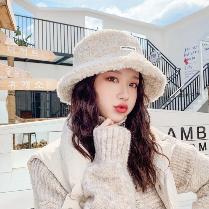 Mũ nón len nữ Hàn Quốc bucket lông cừu ulzzang đẹp mùa đông thời trang đủ màu trắng, nâu, be, đen, vàng[ D707 ]
