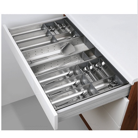 Khay chia mở rộng cho hộc kéo - Khay chia muỗng đũa inox 304