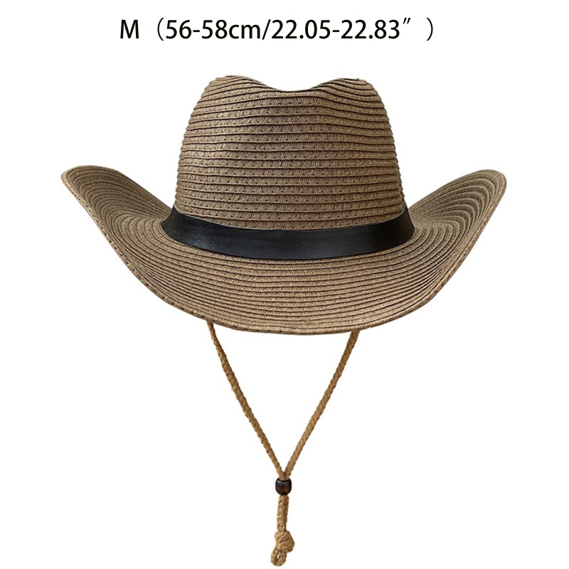 Mũ Rơm Cao Bồi Phối Dây Thép Có Thể Gập Lại Phong Cách Cao Bồi Anh Quốc Cho Nam Và Nữ