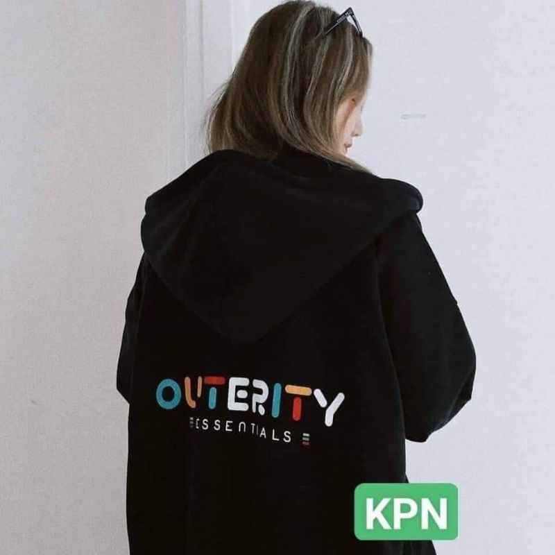 Áo nỉ Hoodie OUTERITY chất nỉ dày dáng rộng Unisex.hangtotgiare98