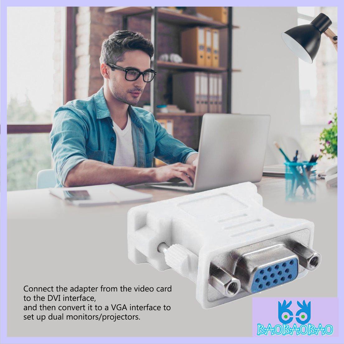 Đầu Chuyển Đổi Vga Sang Dvi D / 24 + 1 Pin Male Sang Vga Female | BigBuy360 - bigbuy360.vn