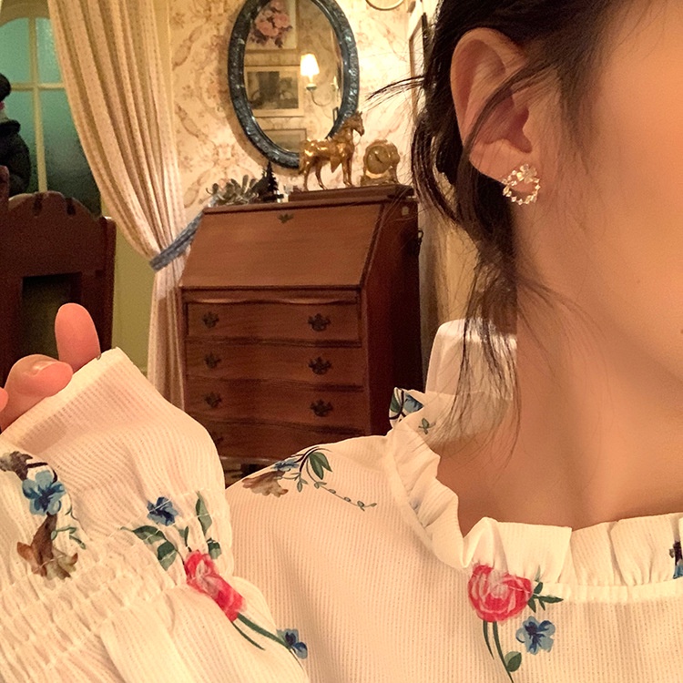 Bông Tai Mạ Bạc 925 Hình Hoa 2022