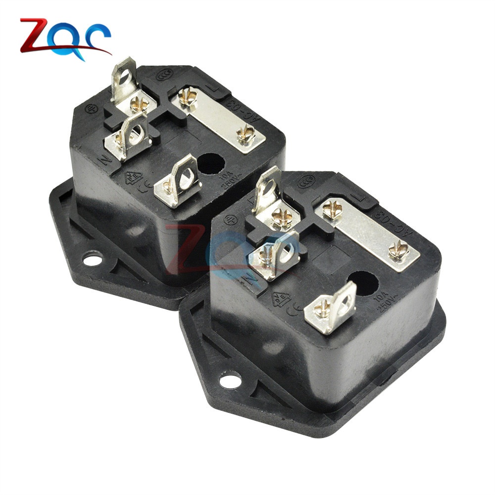 Ổ Cắm Điện Ac-03 3 Pin Iec320 C14 250v 10a