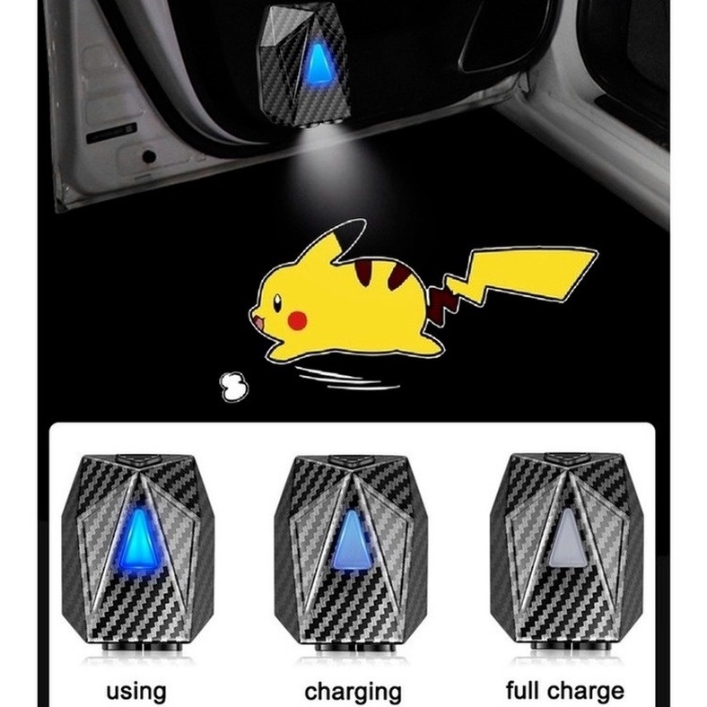 Đèn LED laser chiếu họa tiết hoạt hình cho cửa ô tô độc đáo