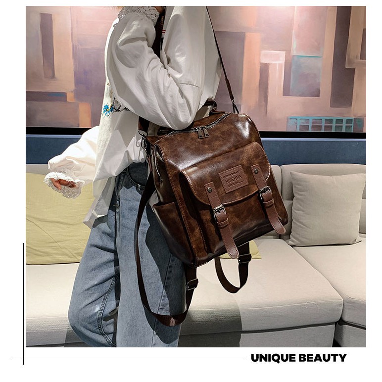 BALO DA ĐEO CHÉO THỜI TRANG PHŨ BALO HỌC SINH STYLE HÀN QUỐC ULZZANG MÀU SẮC VINTAGE