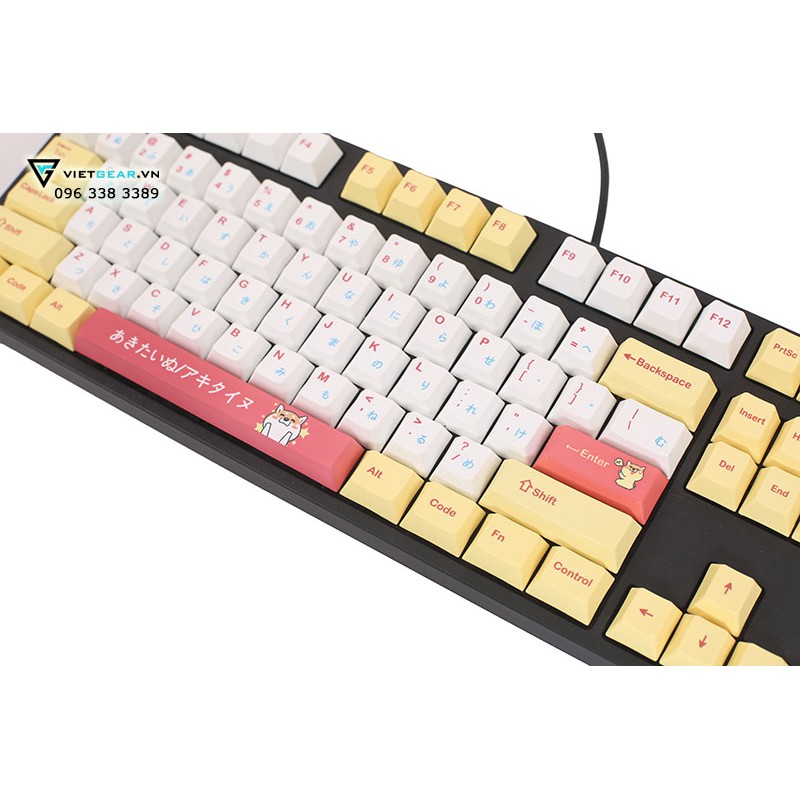 Bộ nút bàn phím Shiba Inu thick Pbt dyesub, cherry profile 128 nút