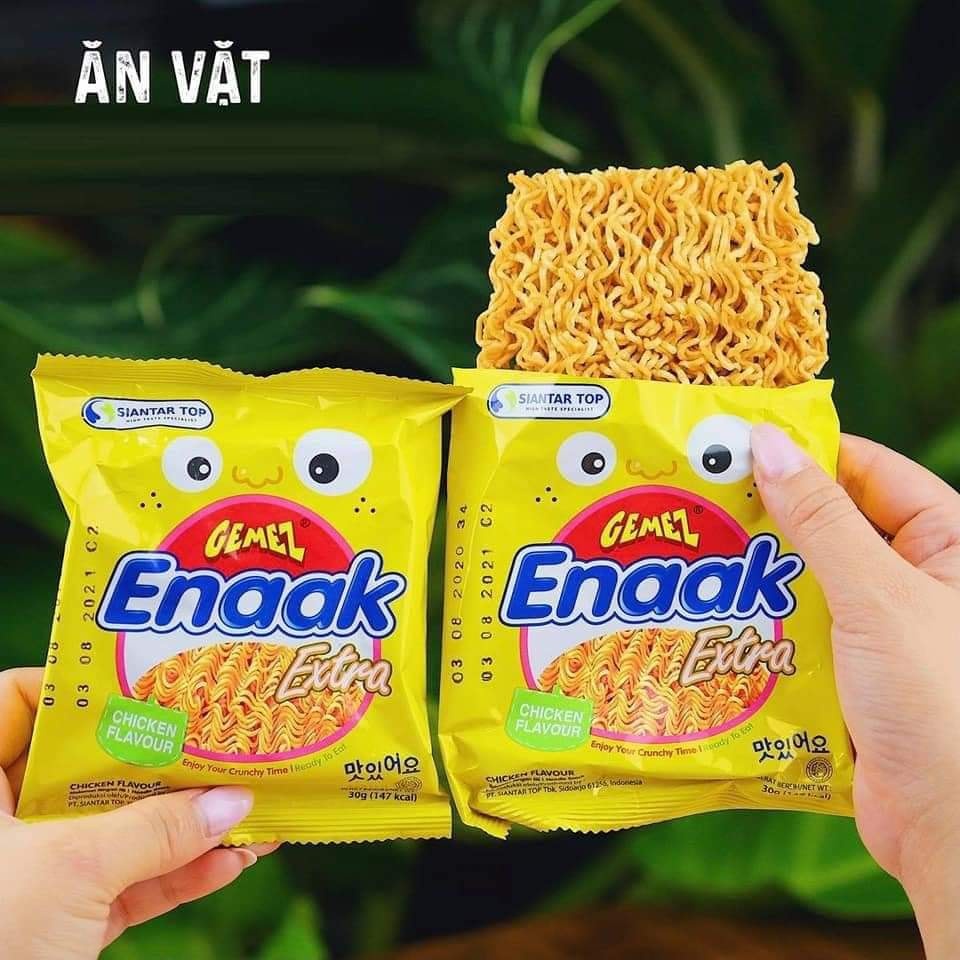 Mì Tôm Ăn Liền Gemez Enaka 30g, Mì Snack Trẻ Em Hộp 24 Gói 720g, Hàng Thái Lan Chính Hãng Vị Gà Cay Ngon Tuyệt SP200162
