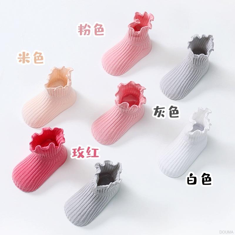 Set 3 Đôi Tất Bằng Cotton Phối Ren Dễ Thương Phong Cách Công Chúa Cho Bé