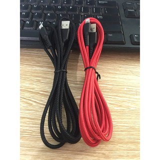 Cáp sạc nhanh MicroUSB bọc dù 1m