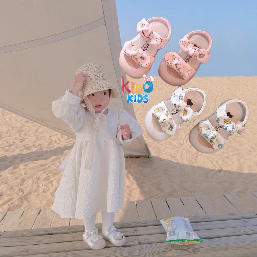 ￼Giày bé gái - Sandal Nơ cho bé rất xinh cho bé gái từ 0-3 tuổi SA422