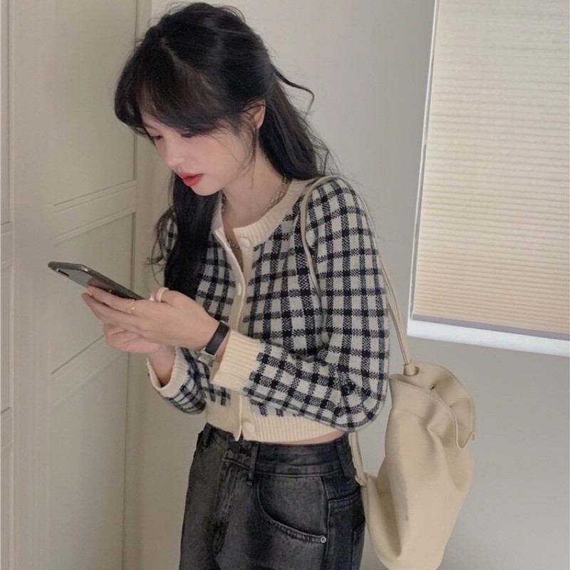 [ORDER TAOBAO/ẢNH THẬT HÌNH CUỐI] Áo Cardigan dáng ngắn croptop ulzzang order taobao chất đẹp