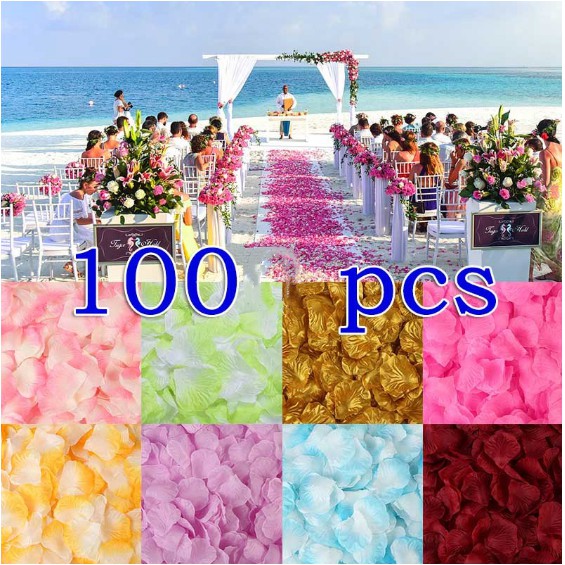 Bộ 100 hoa hồng nhân tạo dành cho trang trí đám cưới 5*5cm