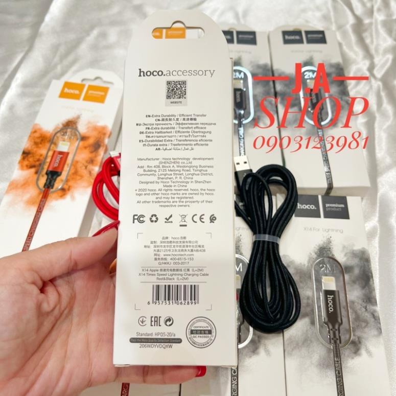 []Dây Sạc Nhanh Hoco 2 Mét Cho ĐT ip,tablet táo,Pin Dự Phòng,Tai nghe Bluetooth,Cáp ip