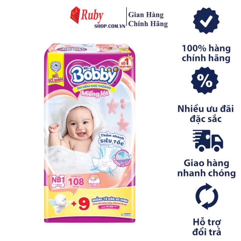 Tã dán Bobby êm mềm khô thoáng NB108/ NB60/ S54 /  M76/L68/XL62/XXL56