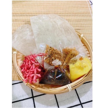 Bánh Tráng Phơi Sương UNINFOOD Bánh Tráng Phơi Sương Cuộn Bơ Hành Phi Chà Bông Siêu Béo