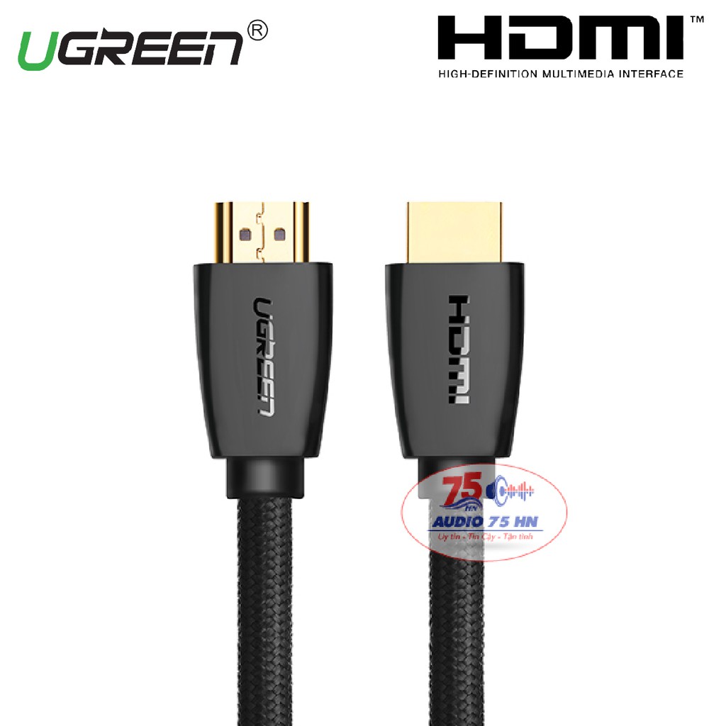 Cáp HDMI UGREEN 2.0 HD118 Support 3D, 2K/144Hz, 4K/60Hz - Tích Hợp Ethernet Bọc Lưới Cao Cấp