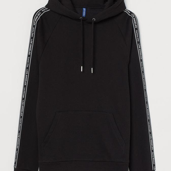 Áo Hoodie Màu Đen Thêu Hình Bàn Tay Cheat 0512 Los Angeles H & M Hnm