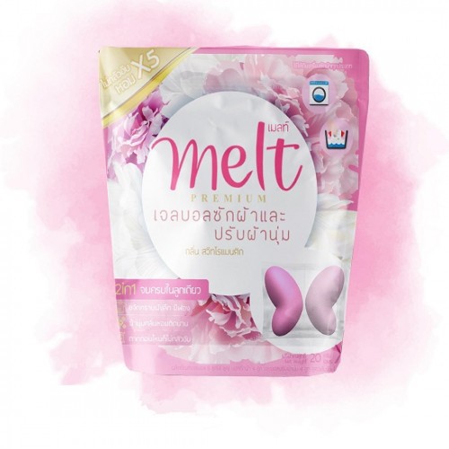 Viên Nước Giặt Xả Quần Áo Cao Cấp MELT 2IN1 Siêu Sạch, Siêu Thơm - Thái Lan